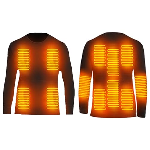 Femxizor Conjunto De Ropa Interior Térmica Térmica Eléctrica De 24 Zonas Al Aire Libre USB Inteligente De 5 Niveles De Temperatura Calefactora Conjunto De Pantalones,L,Tops