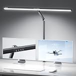 CHICLEW LED Desk Lamp for Home Office, 5 Colors Lighting 5 Brightness Levels Eye-Caring Task Architect Reading Table Lamps, Adjustable Clamp Light for Study Work, Touch Control