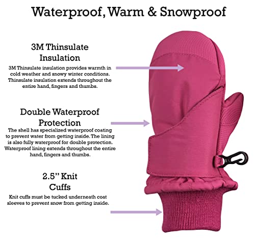 N'Ice Caps Kids Waterproof Snow Mittens Cold Weather Thinsulate Insulated  thumb #4