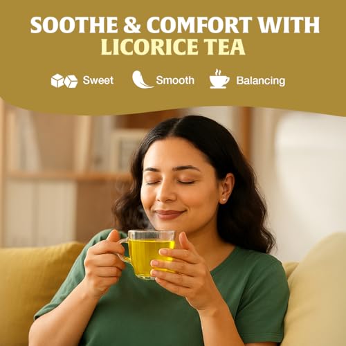 Image of HANDPICK Licorice Root Tea (50 Teabags) Delightful Natural Blend, Non GMO