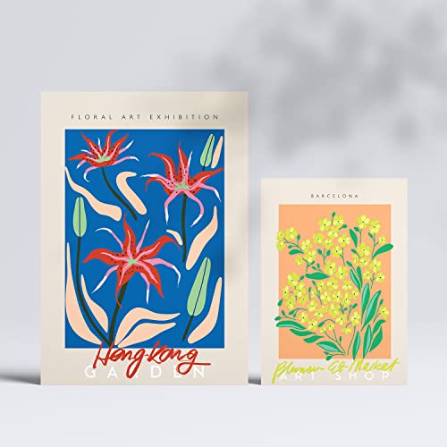 Nacnic Set di 6 Poster Floreali. Collezione di