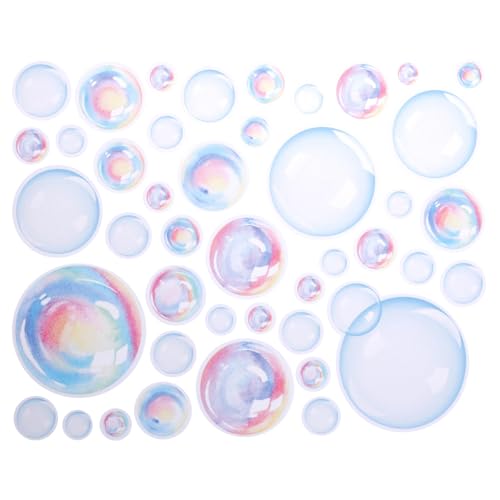 Lot de 2 Autocollant Bulles de Savon, Stickers Muraux Bulles de Savon Autocollants Muraux à Bulles Sous la Mer Décorations de Fête d'Anniversaire Thème...