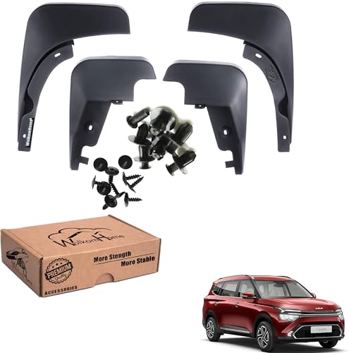 Image of WolkomHome Mud Flap Compatible with Carens 2023 - Durable Splash Guards for Car Exterior Protection