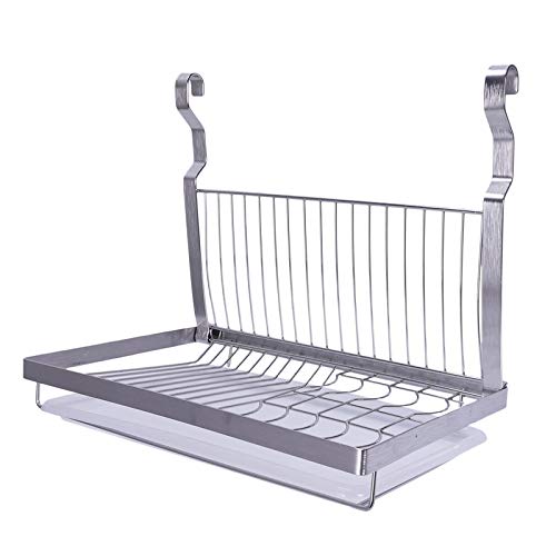 Edelstahl HäNgende Klappbar Schale Rack Abtropf Schale Rack Platten Organisator Geschirr KüChe Lagerung KüChe Organisator Regal
