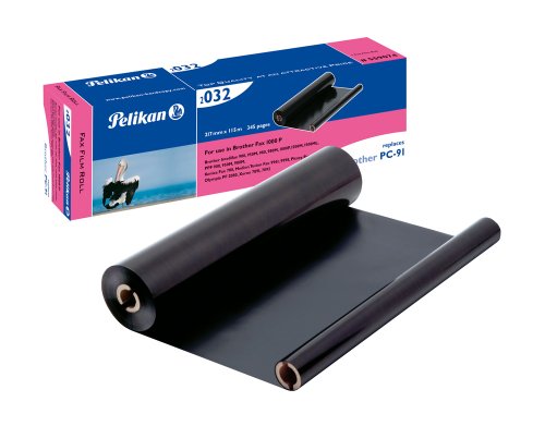 Pelikan 2032 Thermotransfer-Rolle ersetzt PC-91/PC-92/PC-95 für Brother, 217 mm x 115 m, schwarz
