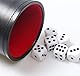 Würfelbecher aus PU-Leder mit 6 Würfeln, Innenfutter aus Filz, geräuscharmer Shaker für Yahtzee-Spiel