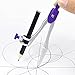 Vobou 10 Pieces Math Geometry Kit Set Student Supplies with Shatterproof Storage Box,Includes Rulers,Protractor,Compass,Eraser,Pencil Sharpener,Lead Refills,Pencil,for School and Drawings（Purple）