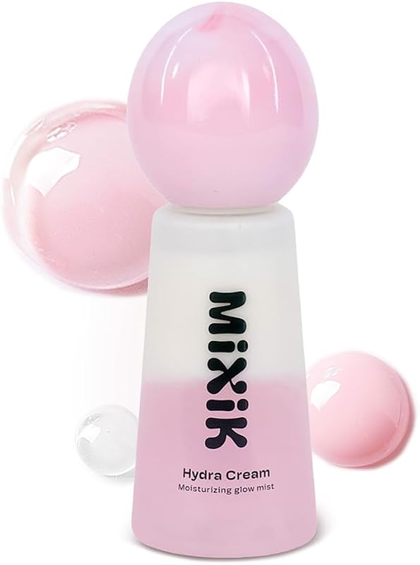 MIXIK Hydra Cream Bruma Facial Hidratante com Óleo Vegetal, Água de Rosas, Esqualano e Ceramida – 80 mL