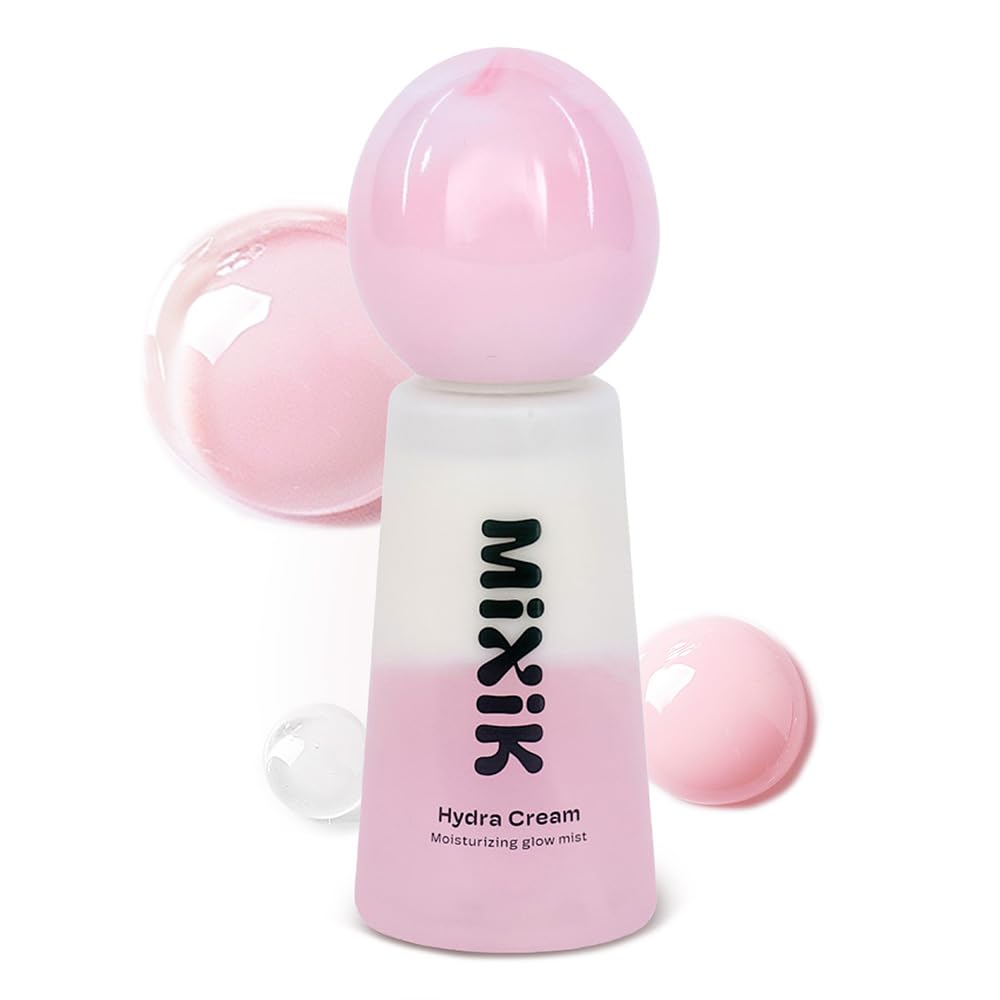 MIXIK Hydra Cream Moisturizing Face Mist Spray – Hydrating Face Mist Skincare, Facial Hydrating Mist made of Plant Oil, Rose Water, Squalene, Ceramide (80 ml (2.7 fl oz) Full Size)