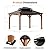 Modern Shade Rosewood Wood Gazebo 11' x 13', Cedar Framed Grill Gazebo with Double Galvanized Steel Roof, Permanent Hardtop Pavilion with Sturdy Hooks for Garden, Backyard, Patio, and Deck