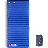 KingCamp Sleeping Pad for Camping Ultralight Camping Mattress 3.9' Air Mattress Camping Inflatable Mat Adults Camp Bed Lightweight and Compact Built-in Air Pump for Backpacking Hiking Tent Cot Single