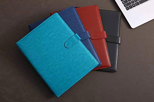 Image of Padfolio Portfolio Resume Folder with Pocket, Premium Faux Leather Interview Writing Legal Pads Document Organizer Portfolio with Business Card Holder (Black)