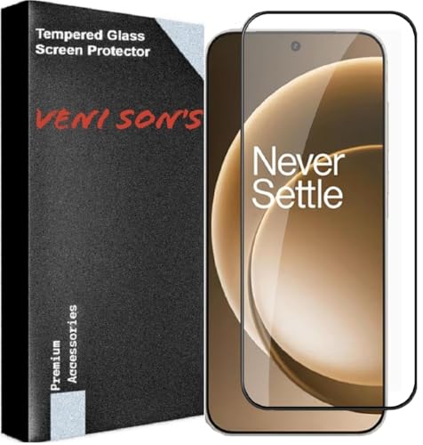 Image of VENI SON'S Scratch And Tear Resistant, Crystal Clear Edge to Edge Tempered Glass Screen Protector Guard Compatible With Oneplus 15
