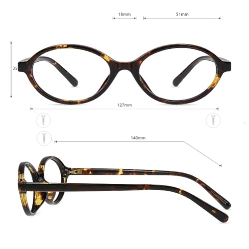 Image of Firmoo Oval Blue Light Blocking Glasses Reduce Eye Strain Computer Gaming Eyeglasses Bluelight Glasses for Woman /Men, DS52040