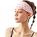 Breast Cancer Awareness Stretchy Headband for Women Girls Pink Ribbon Head Bandana Non-Slip Knotted Headbands Elastic Wide Cancer Survivor Sweatband Workout Sport Yoga Running Hair Accessories 3PCS