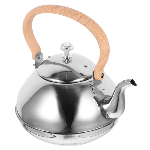 HOLIDYOYO Manejar Hervidor De Agua Perder Té Hervidores Tetera Tetera Portátil Tetera De Acero Inoxidable Tetera De Escritorio Tetera Doméstica Tetera Confiable De Madera