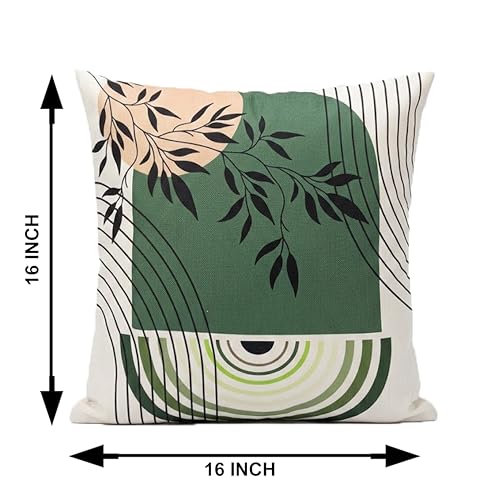 Image of Reversible Cushion Cover 16 inch x 16 inch Set of 5 - Premium Stitched Sofa Pillow Cover Set with 10 Unique Bohemian Printed Designs & Invisible Zipper