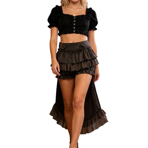 Jupe pirate avec bordure en dentelle longue pour transformer un look simple en costume immersif