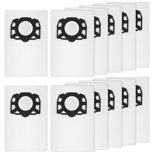 12 Bolsas Aspiradora para Karcher MV4 MV5 MV6 WD4 WD5 WD6,Bolsas de filtro de vellón para aspiradoras en seco y húmedo Kärcher 2.863-006.0
