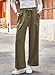 Dokotoo Wide Leg Pants for Women Fashion Business Casual Fall Outfits Baggy Elastic High Waisted Palazzo Pants for Women Loose Soft Breathable Drawstring Trousers with Pockets Jungle Green Medium