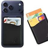 Wallaroo Premium Leather Cell Phone Wallet Stick On - Android and iPhone Wallet and Card Holder for Women and Men - Durable with Non-Slip Lining Secures Up to 3 Cards