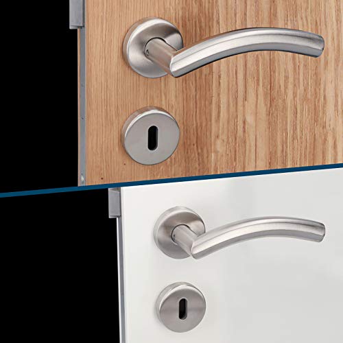 Alpertec 88020600 Edelstahl Peking II-R für Zimmertüren Drückergarnitur Türdrücker Türbeschläge Neu