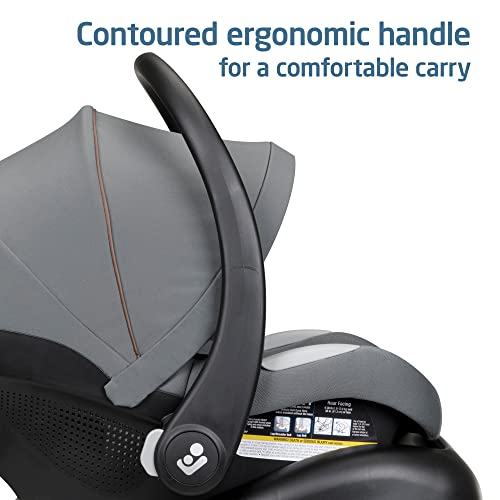 Image of Maxi-Cosi Mico Luxe Infant Car Seat with Base, Rear Facing Car Seat For Babies, Baby Carseat 4-30 lbs, Baby Car Seats, Infant Car Seats, Stone Glow