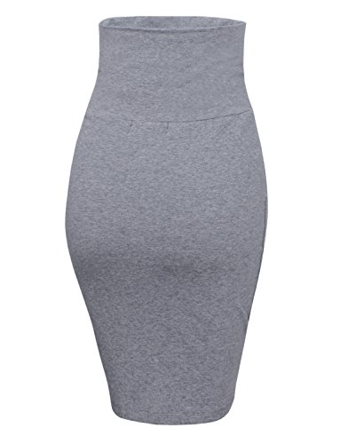 Tam Ware Womens Casual Convertible Knee Length Pencil Skirt Twcws02-Gray-Us L #TOP2