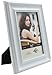 Kiera Grace Callard Wood Picture Frame, 4 by 6-Inch, White
