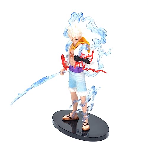 Image of Daiyamondo Premium One Piece Anime Monkey D. Luffy Gear 5 White Action Figure- Unlease The Power of Highly Detailed Collectible with Dynamic Pose (White Luffy Gear 5)(20Cm Height)