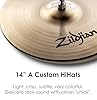 Zildjian A Custom Series - 14 Inch Hi-Hat Cymbals - Pair - Brilliant finish #2