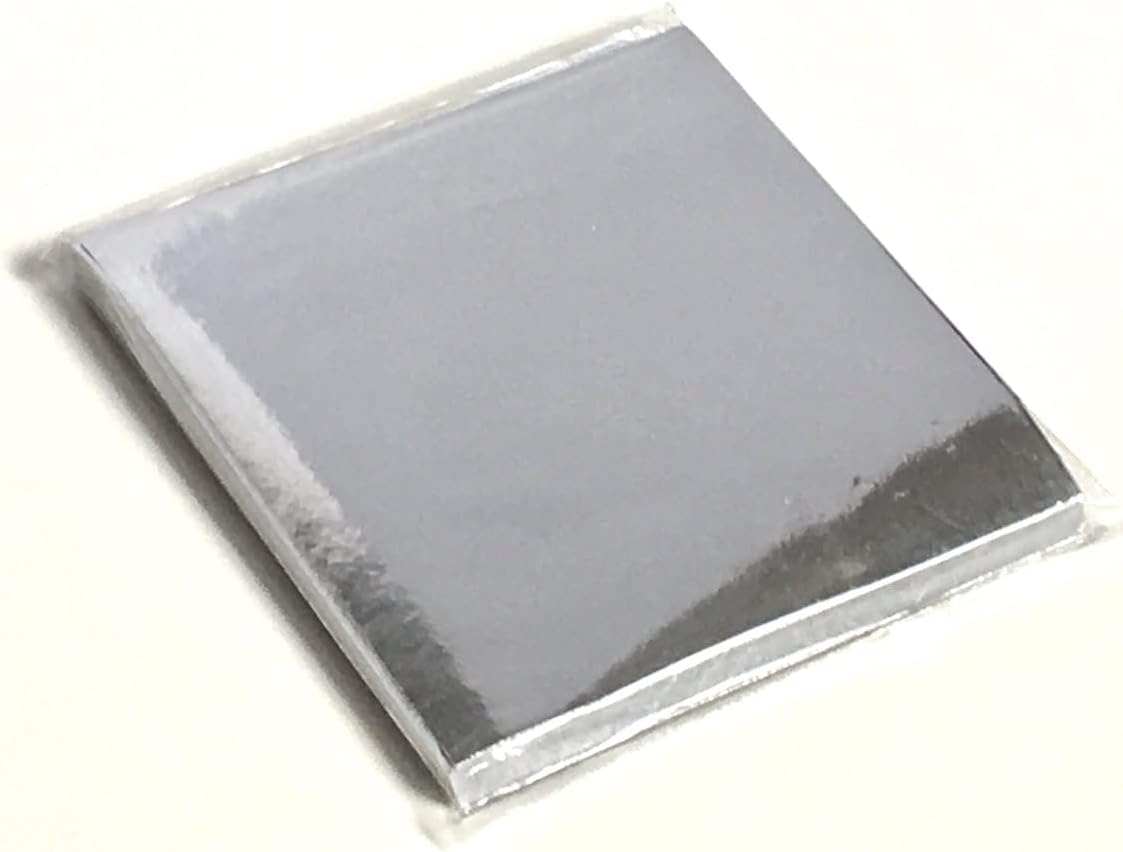JapanBargain Brand Origami Paper Single Side Solid Silver Color 100 Sheets 6in