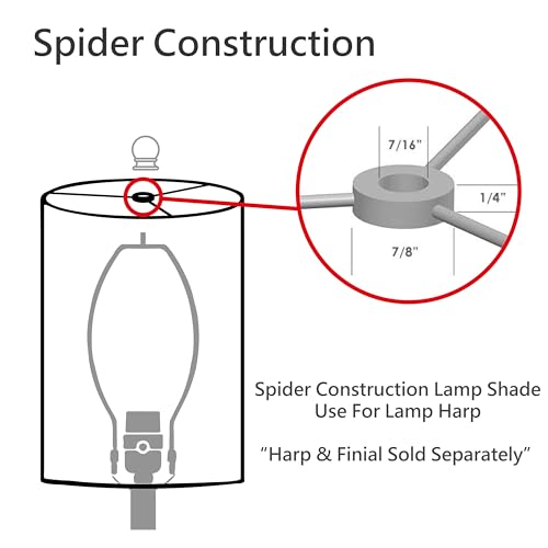 Image of Aspen Creative 32622 Transitional Empire Shape Spider Construction Lamp Shade in Cider Brown, 6 inch Top x 12 inch Bottom x 9 inch Slant Height