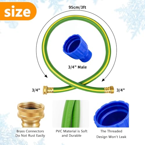 Image of 3 /4 inch RV Auto Winterizing Antifreeze Bottle Adapter Kit for Camper Trailer