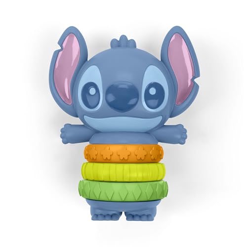 Image of Bright Starts Disney Baby Stitch Twist-a-Stitch Fidget Toy with Textured Rings and Rattle Beads, On The Go Toy for Newborns & Up