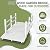 Outvita 5 ft Garden Wooden Bridge Arch Stained Finish with Safety Rails Outdoor Footbridge for Backyard Creek Farm, Decorative Pond Bridge