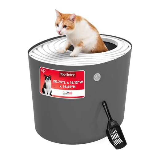 IRIS USA Large Top Entry Cat Litter Box