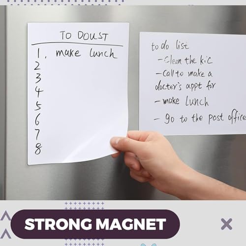Image of AccuPrints Planner Vinyl, Magnetic White Board Planner Sheet (30x30cm, Landscape) with Marker Pen - Dry Erase Flexible Writing Film for Kitchen Fridge /Office Godrej /Metal Wardrobe