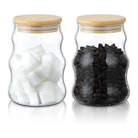 Joeyan 500ml Klar Vorratsbehälter Glas Cover