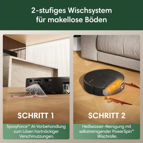 iRobot Roomba 676 Saugroboter, Laser+AI, 30.000 Pa, 80 °C Moppwäsche – Ansicht 2