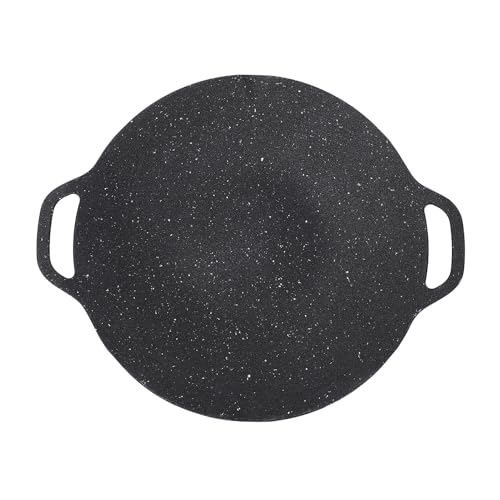 WOHPNLE Partita de parrilla coreana, parrilla redonda de 11.4 pulgadas con sartén de aluminio de aluminio antiadherente para acampar la cocina al aire libre y la barbacoa coreana