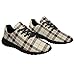 Beige and Brown Plaid Shoes for Women Fashion Ultra Lightweight Running Sneakers Men Buffalo Plaid Sneakers Size 7