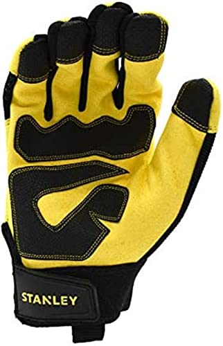 Stanley Synthetic Leather Work Safety Gloves With Comfort Grip And Pvc Reinforcements- Machine Washable - Extra Large #TOP5