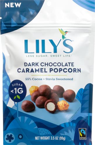 Lily's Sweets, Dark Chocolate Caramel Popcorn, 3.5 Ounce