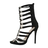 High Heel Sandaletten für Damen sind ein optisch toller Begleiter durch den Sommer. Durch den Absatz sorgen sie für feminine Eleganz, die Variante mit Plateau zaubert endlos lange Beine. Zu den beliebten Farbtönen zählen vor allem Weiß, Silber, Schwarz, Braun und Beige. Die hübschen Schuhe passen wunderbar zum luftigen Sommerkleid, aber auch zu extravaganteren Kleidern bei Festen oder einem gehobenen Dinner.
