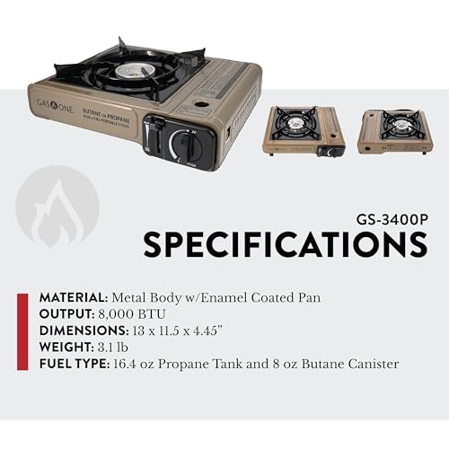 Pacific Pass 4 Person Family Camping Tent with Rain Fly + Gas One Dual Fuel Portable Camping Stove with Carrying Case - Thumbnail 7