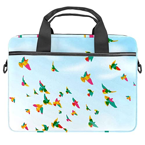 Sacoche ordinateur 13 14.5 pouces antichoc à bandoulière oiseaux