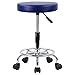 KKTONER Tabouret réglable en Hauteur Rotatif Tabouret de Bar Tabouret de Travail en Cuir synthétique Tabouret de Bureau Tabouret de Pratique Bleu