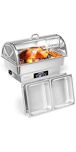Amazon.com: ROVSUN 2 Pack Electric 9 QT Chafing Dishes Buffet Set,NSF ...