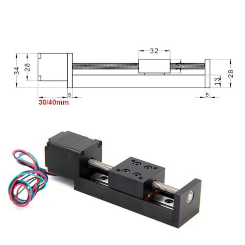 Table coulissante Nema11 T8 course 200mm pas 4mm pour CNC